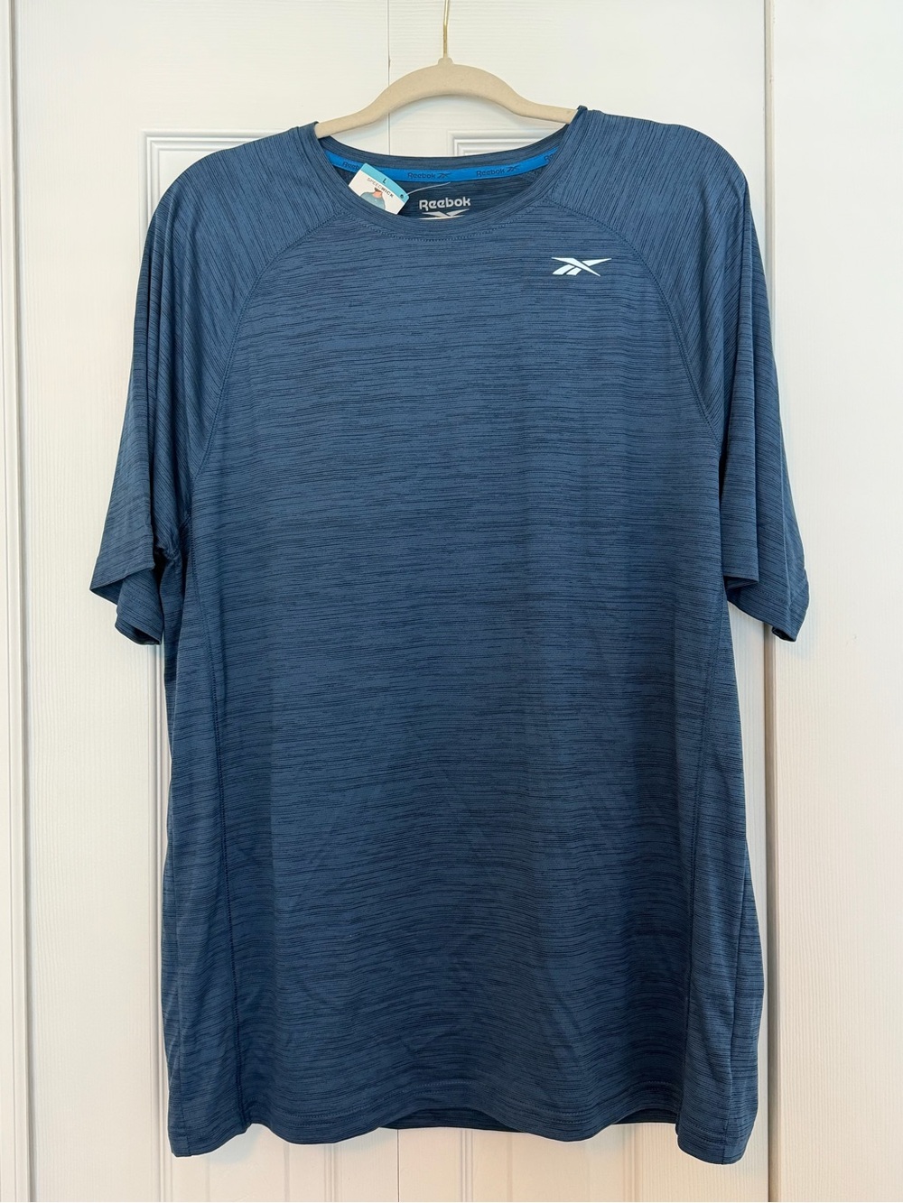 Reebok Speedwick Men’s Large Blue Heather Athletic Performance T-Shirt NWT